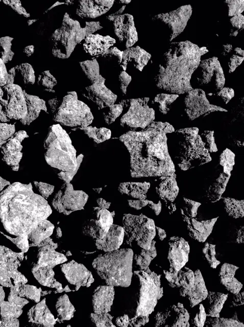 Black lava rock